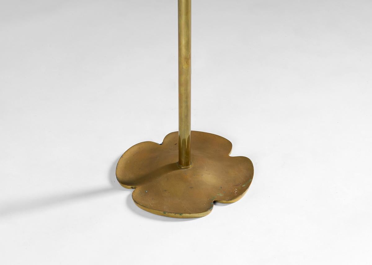 Mid-Century Modern Riccardo Scarpa, Paire de lampadaires en bronze doré, France, vers 1960