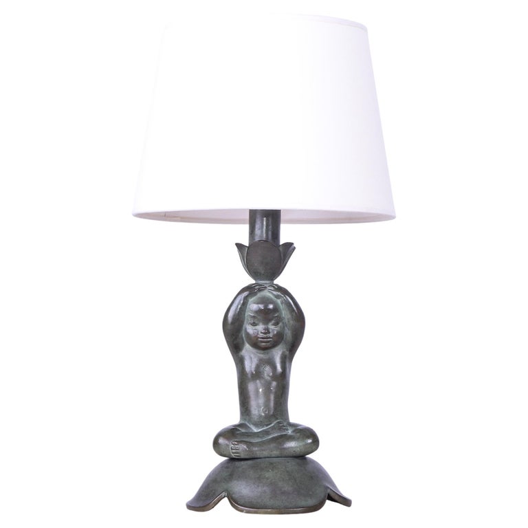 Pair of Riccardo Scarpa Patinated Bronze Table Lamps Pair of Riccardo Scarpa Patinated Bronze Table Lamps