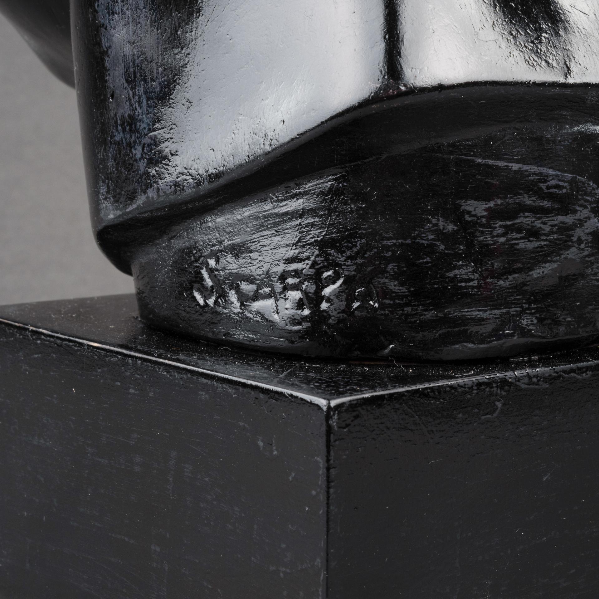 Riccardo Scarpa : Ritratto di bambino africano, terracotta nera patinata - C.C. in vendita 3