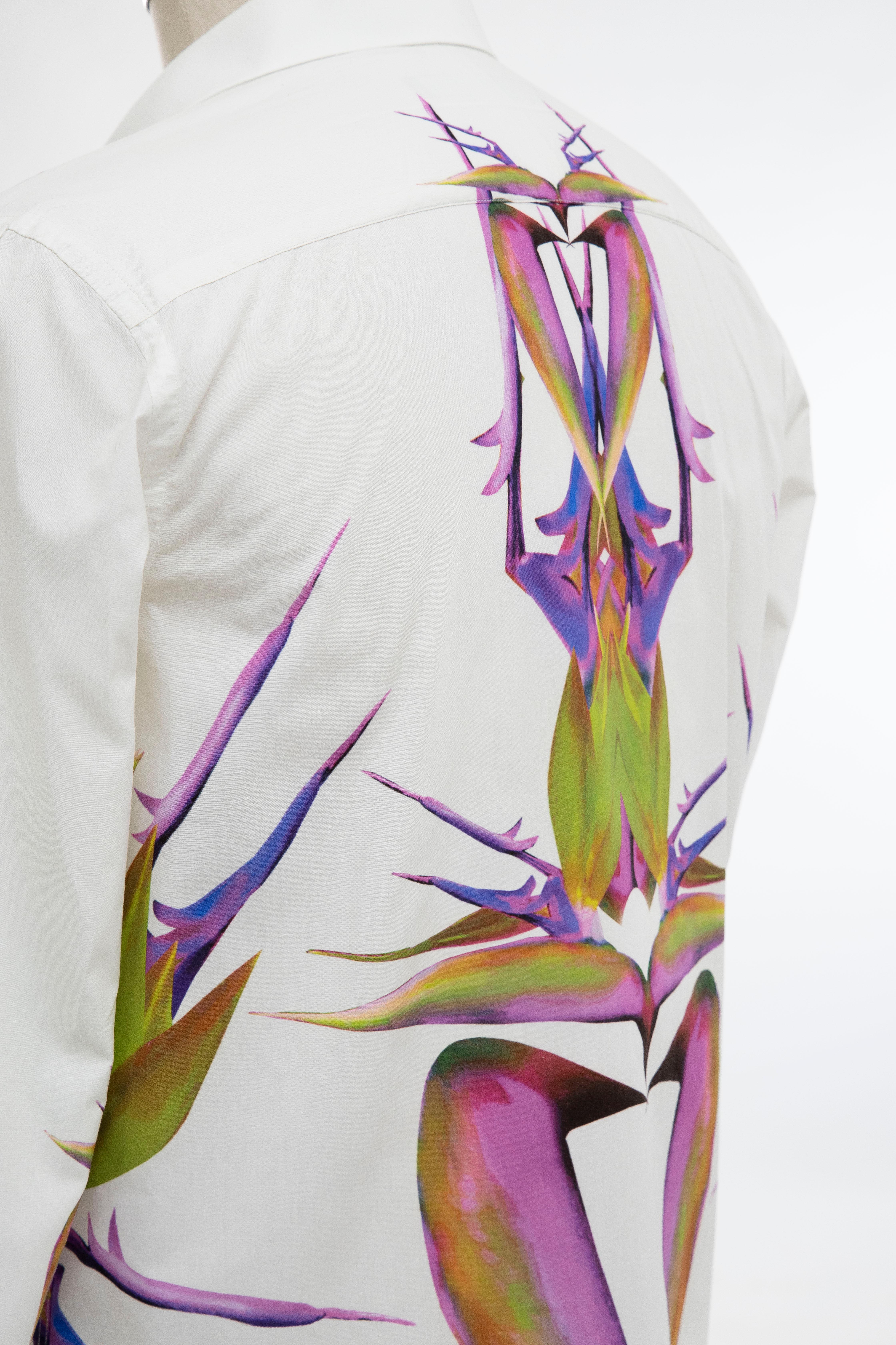 Riccardo Tisci for Givenchy Men's Cotton Birds of Paradise Shirt, Spring 2012 2