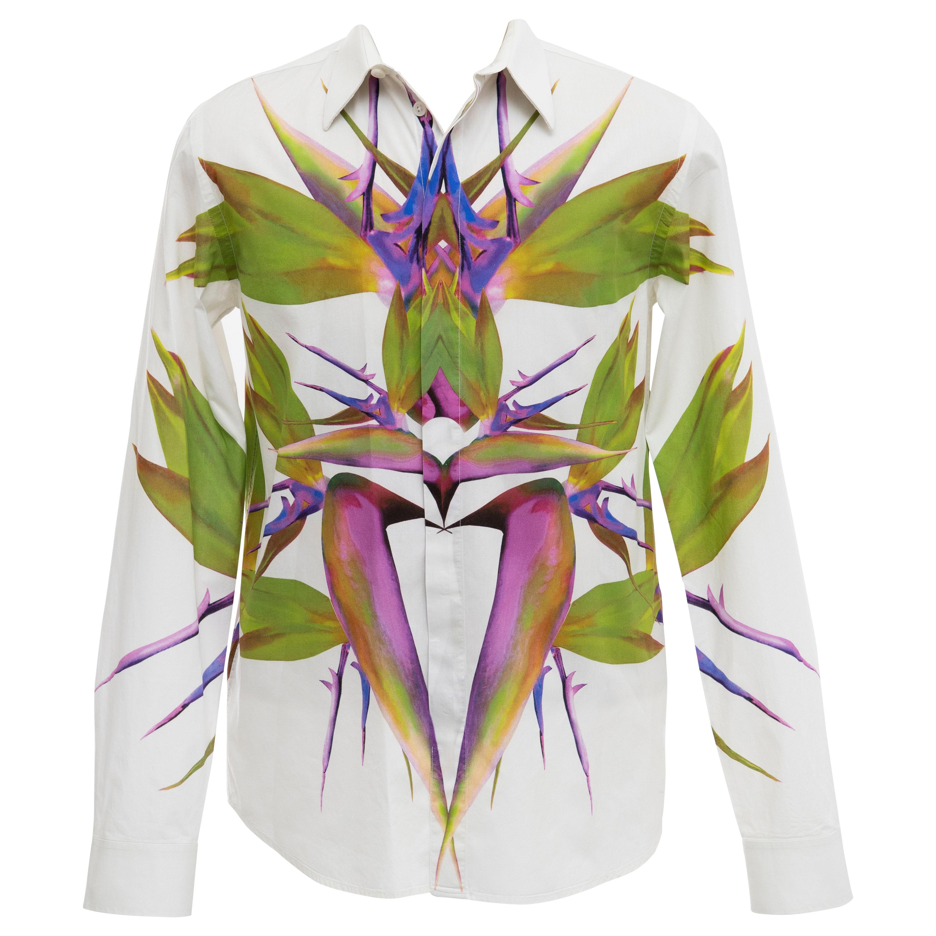 Riccardo Tisci for Givenchy Men's Cotton Birds of Paradise Shirt, Spring 2012