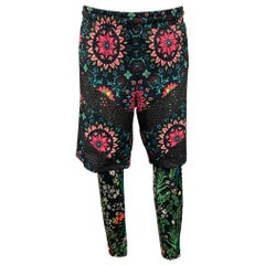 RICCARDO TISCI x NIKE Pantalon casual en polyester mélangé à fleurs multicolores Taille M