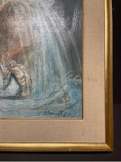 Abstraktes Gemälde, Öl auf Leinwand, Riccardo Tommasi Ferroni (1934-2000)