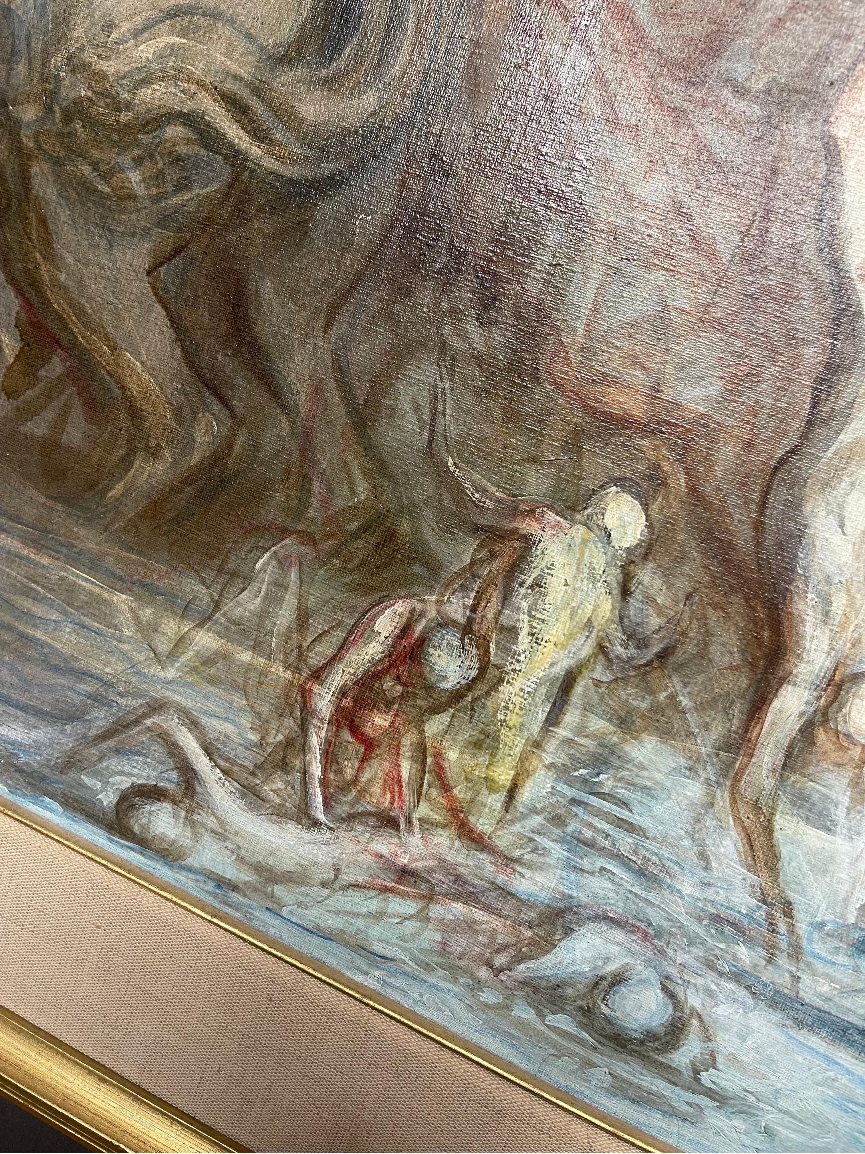 Europeo Riccardo Tommasi Ferroni (1934-2000) Pittura astratta olio su tela in vendita