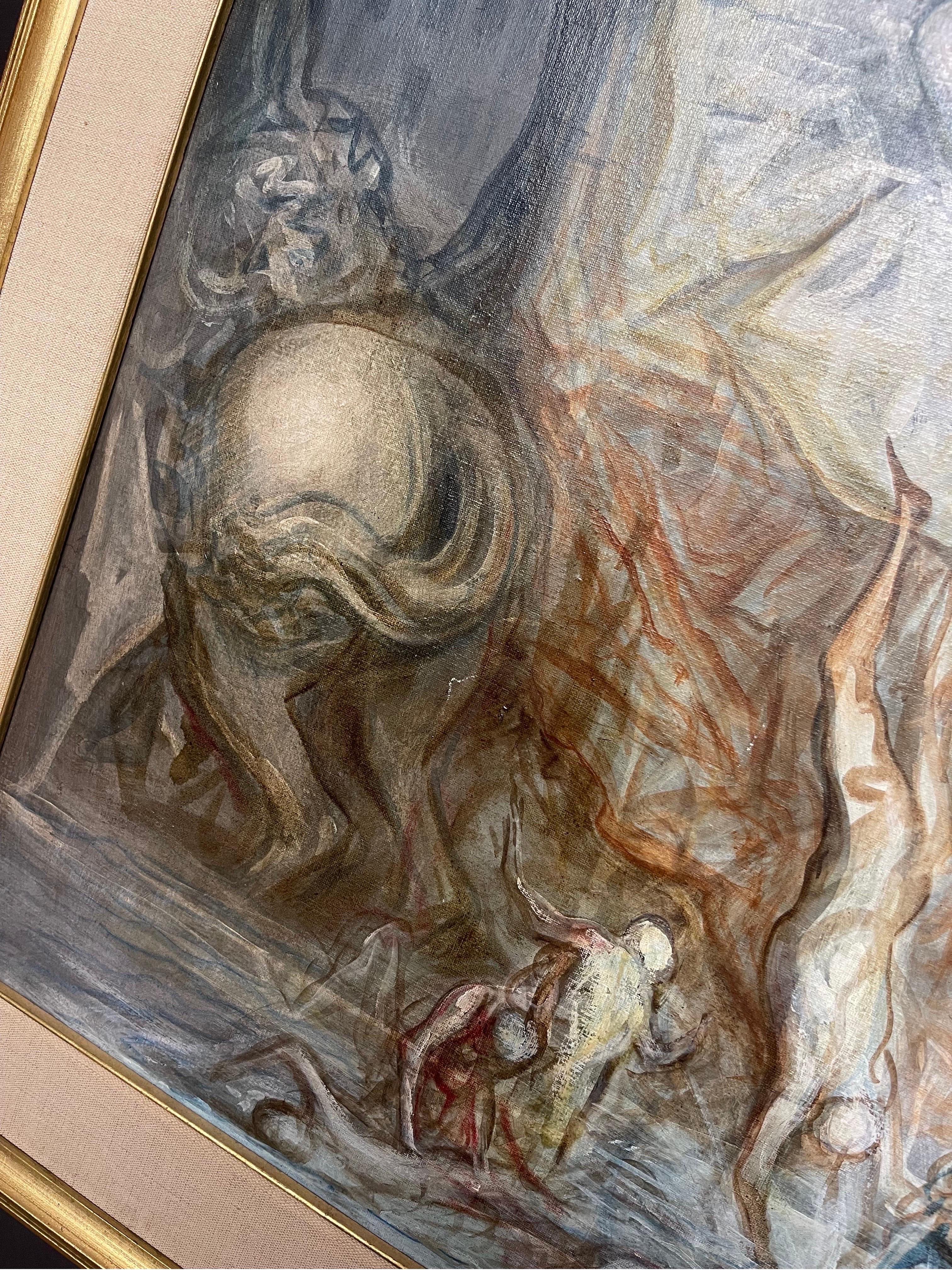 Tela Riccardo Tommasi Ferroni (1934-2000) Pittura astratta olio su tela in vendita