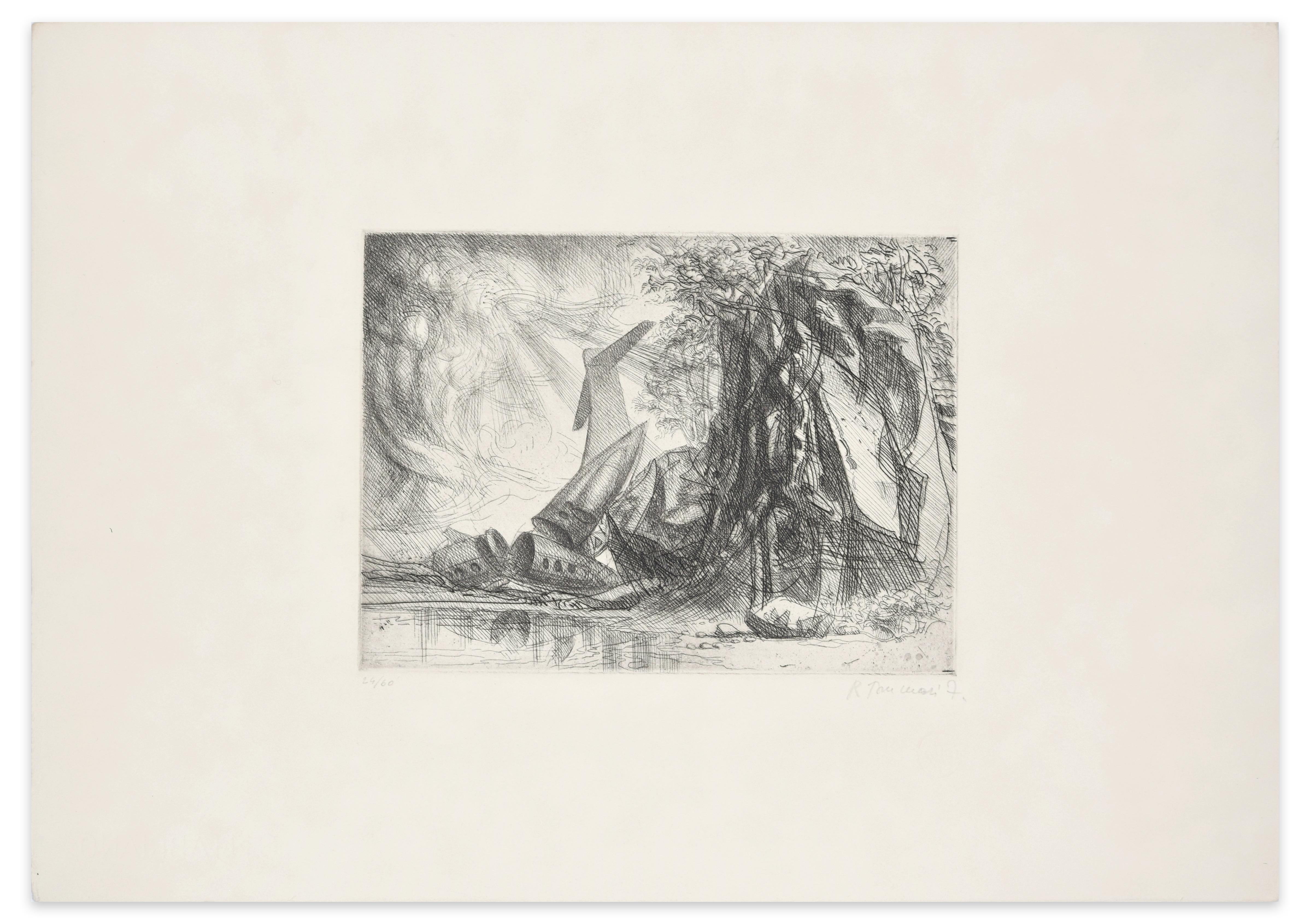 Redemption - Original Etching by R. Tommasi Ferroni - 1970s - Print by Riccardo Tommasi Ferroni