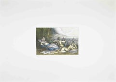 Relaxing time with View of Rome - Etching by Tommasi Ferroni - 1970s