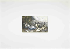 Relaxing time with View of Rome - Etching by Tommasi Ferroni - 1970s