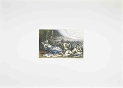 Relaxing time with View of Rome - Etching by Tommasi Ferroni - 1970s