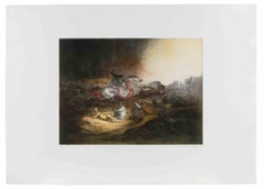 L'assaut - Gravure de Tommasi Ferroni - années 1970