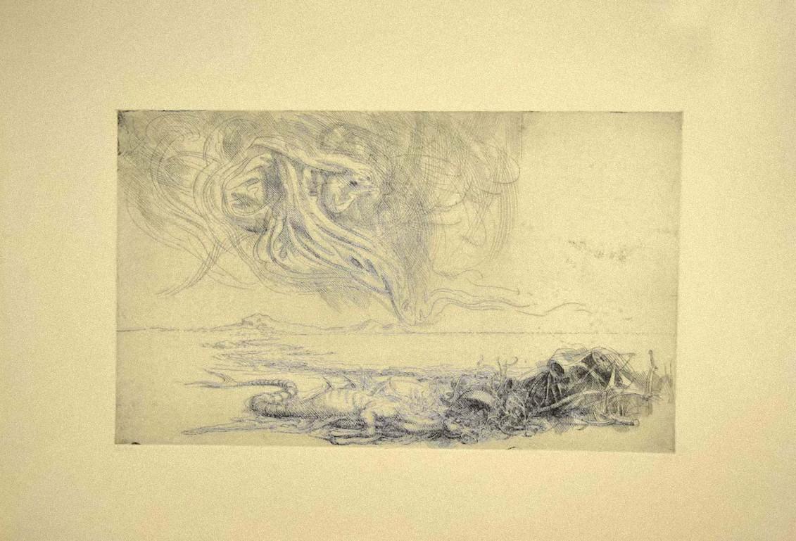 El Monstruo Marino es una obra de arte moderna original realizada en la primera mitad del siglo XX por el artista italiano Riccardo Tommasi Ferroni (Pietrasanta, 1934 - Pieve di Camaiore, 2000).

Grabado original sobre papel.

Numerada, edición