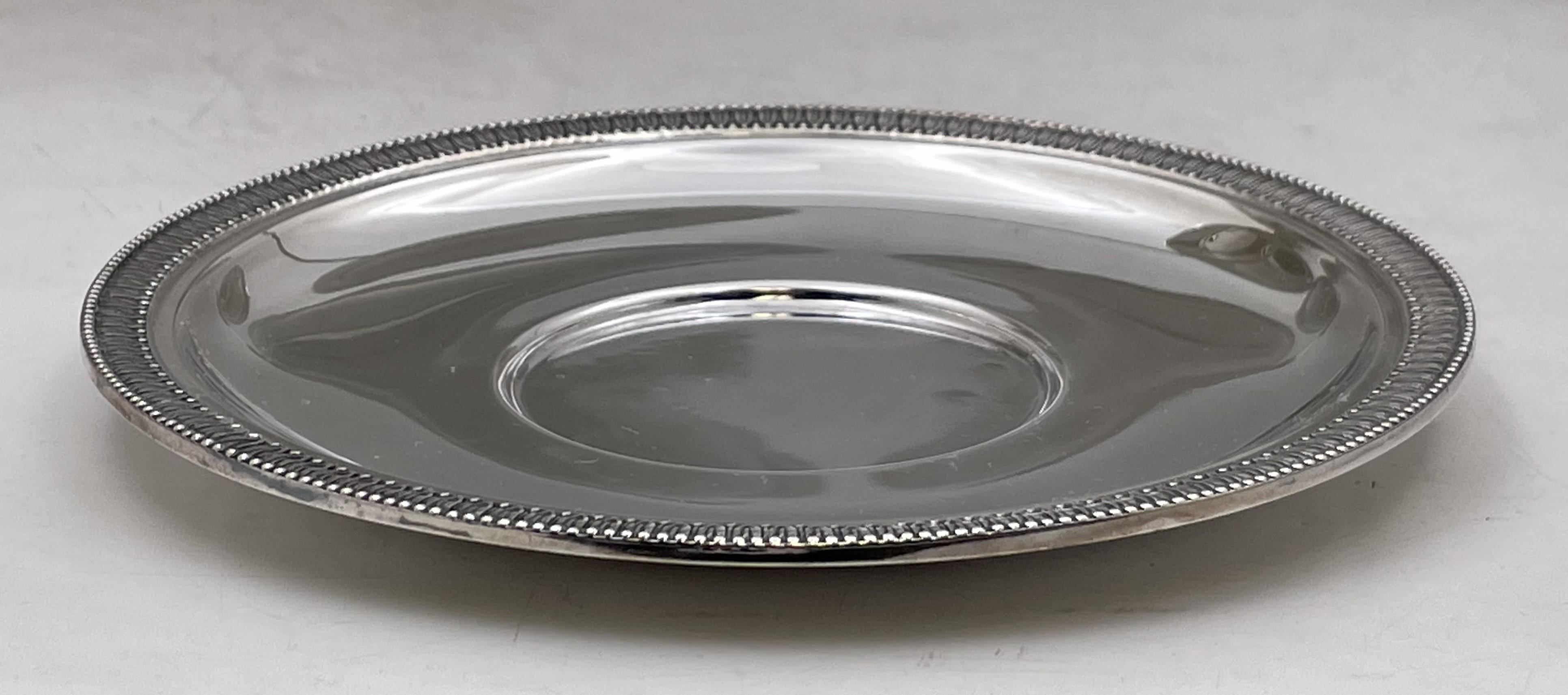 20th Century Ricci Italian Silver Set of 24 Dessert Compote Bowls & Underplates For Sale