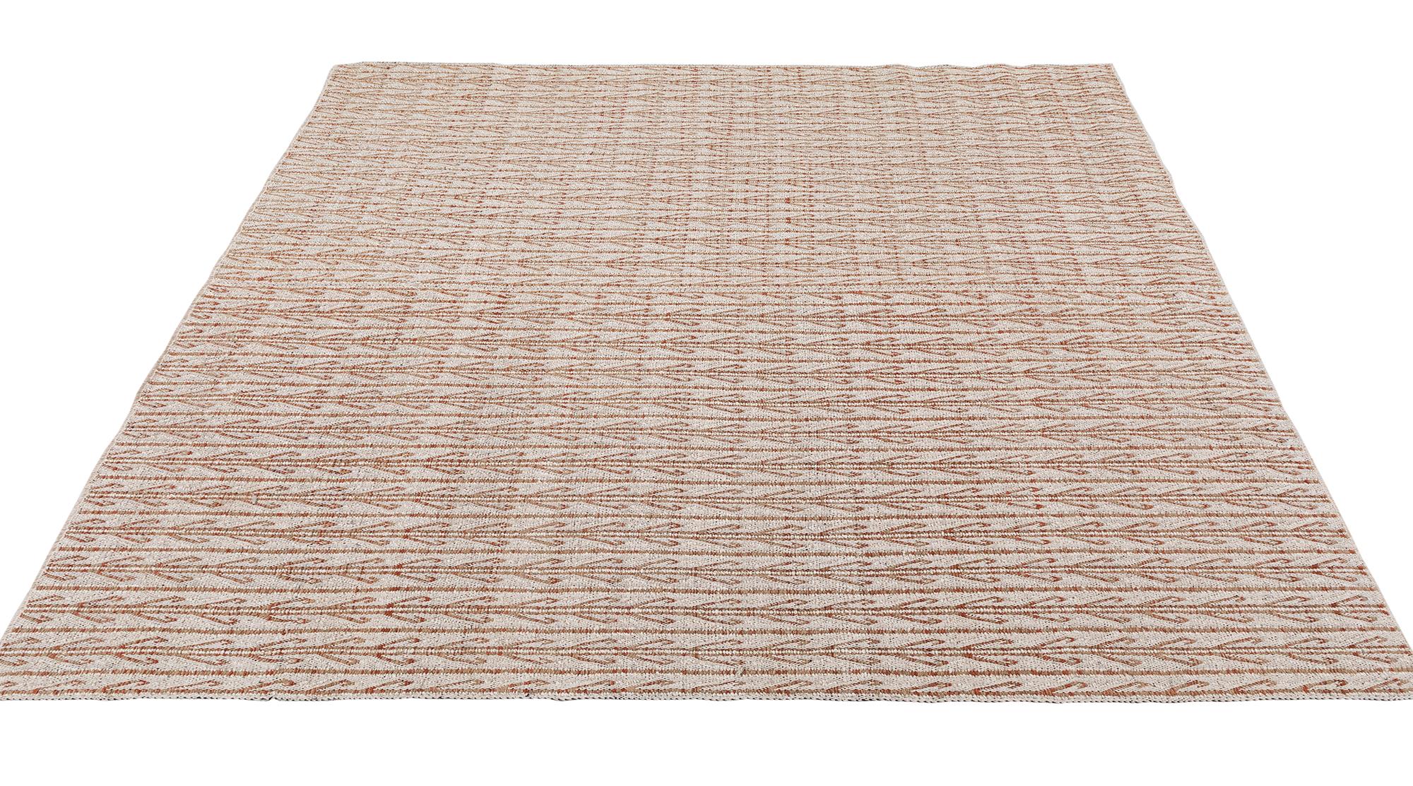 Contemporary Ricci Tribal Flatweave Rug For Sale