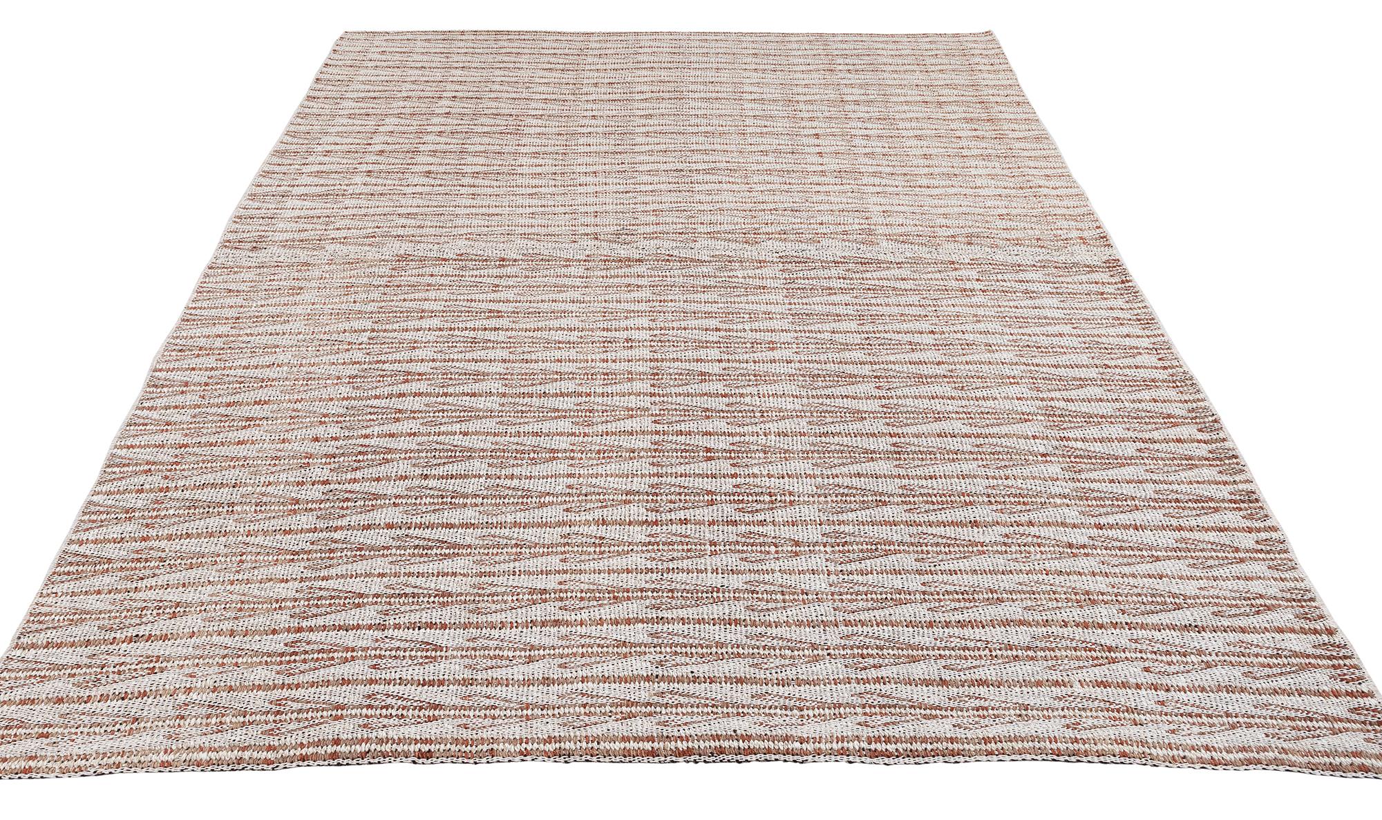 Contemporary Ricci Tribal Flatweave Rug For Sale