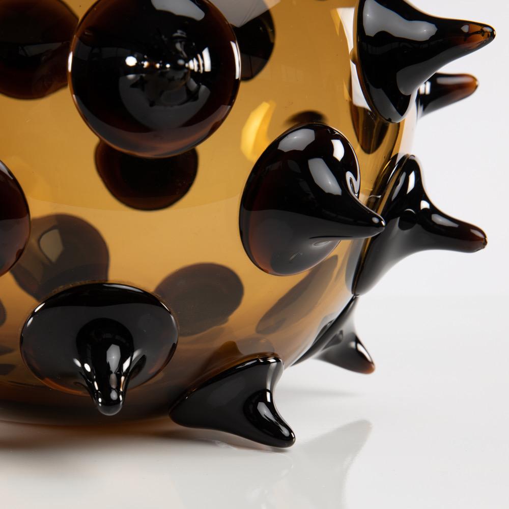 Blown Glass Riccio Vase, Gae Aulenti, Venini Murano, Italy