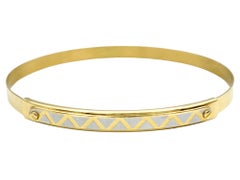 Ricciolo d'Oro Bracelet jonc réglable géométrique en or 18 carats