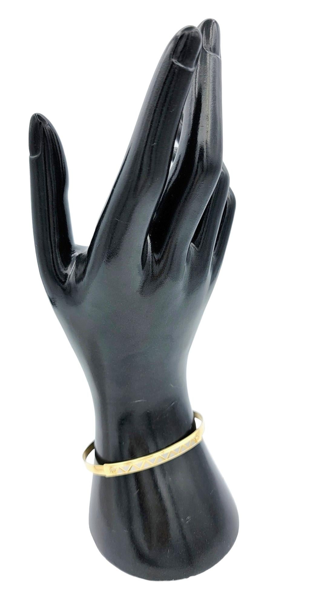 da uomo o donna Bracciale geometrico regolabile Ricciolo d'Oro Slip-On in oro 18 carati in vendita