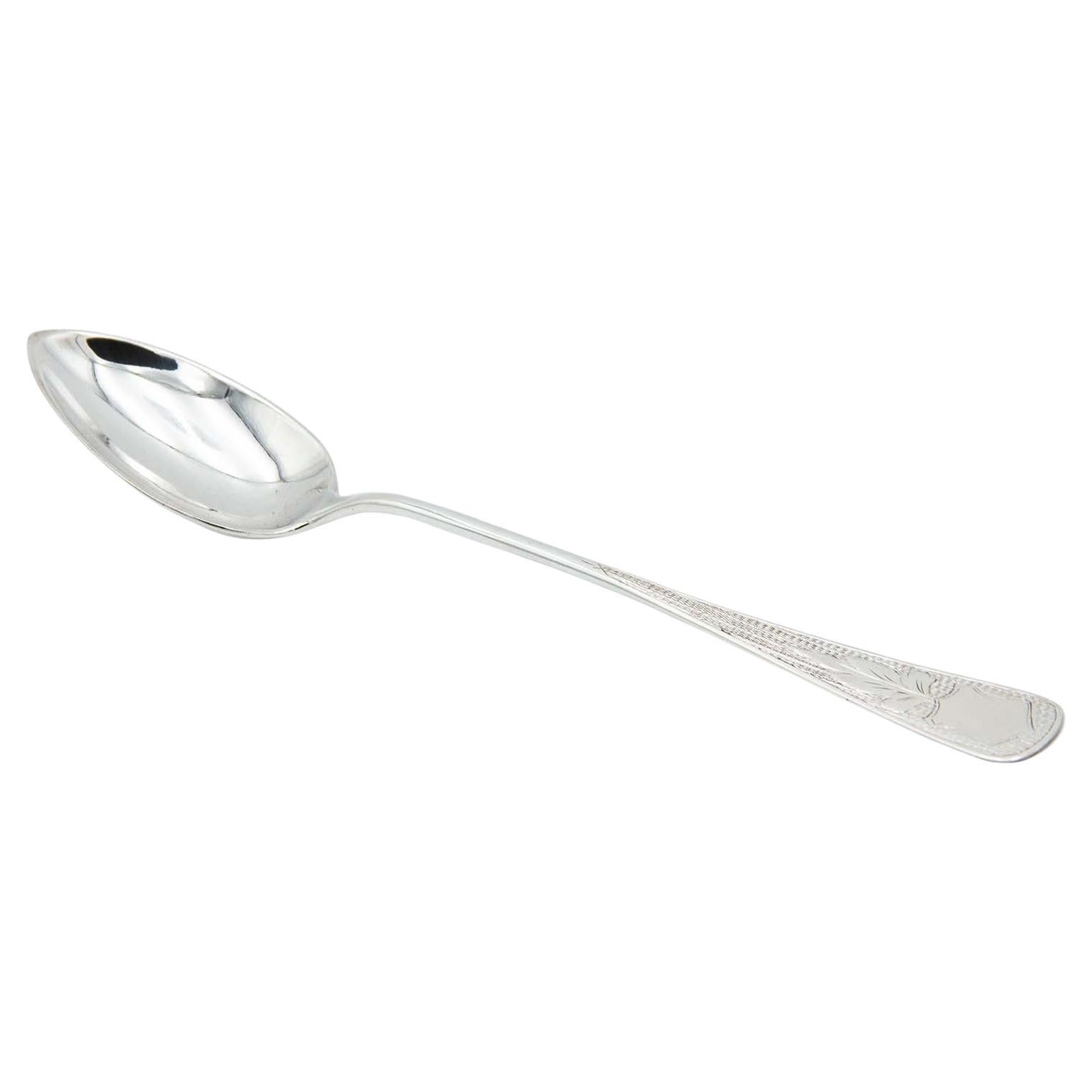 Rice and serving spoon in embossed silver on the handle and monogram card