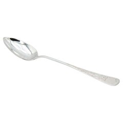 Rice and serving spoon in embossed silver on the handle and monogram card