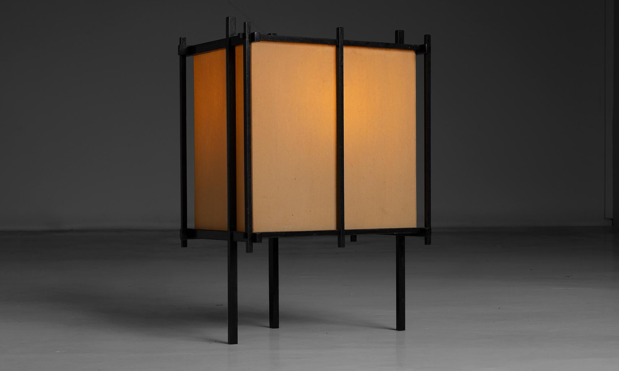 Japan, 1950
Composed of rice paper and ebonised timber.
14”w x 10”d x 19.75”h
$ 2,800
