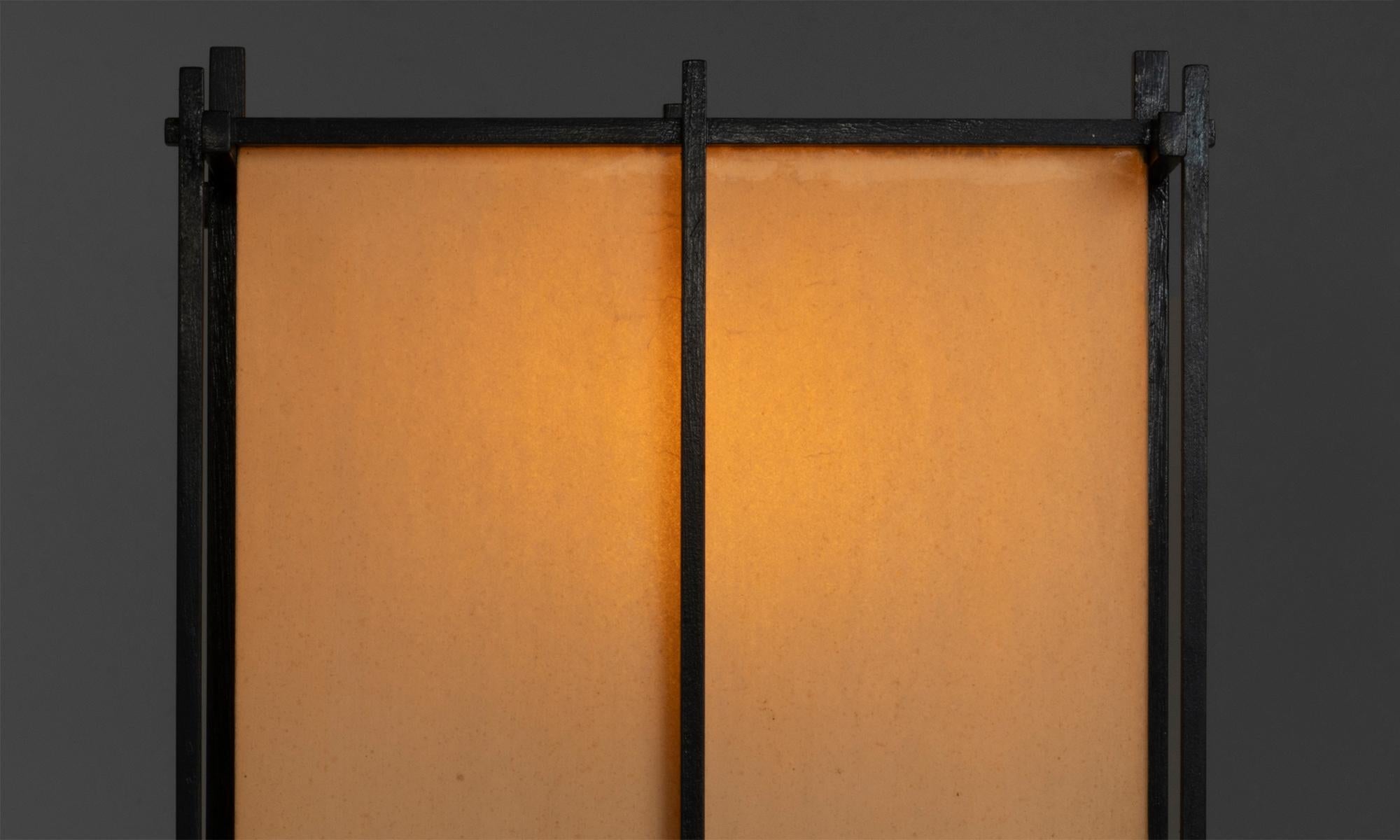Ebonized Rice Paper Lamp, Japan circa 1950