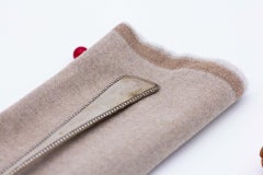 Rice spoon and serving dish in silver with beaded trim along the handle