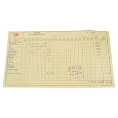 Recibo de pago de los alimentos consumidos en el camarote y pagados el 14 de agosto de 1936