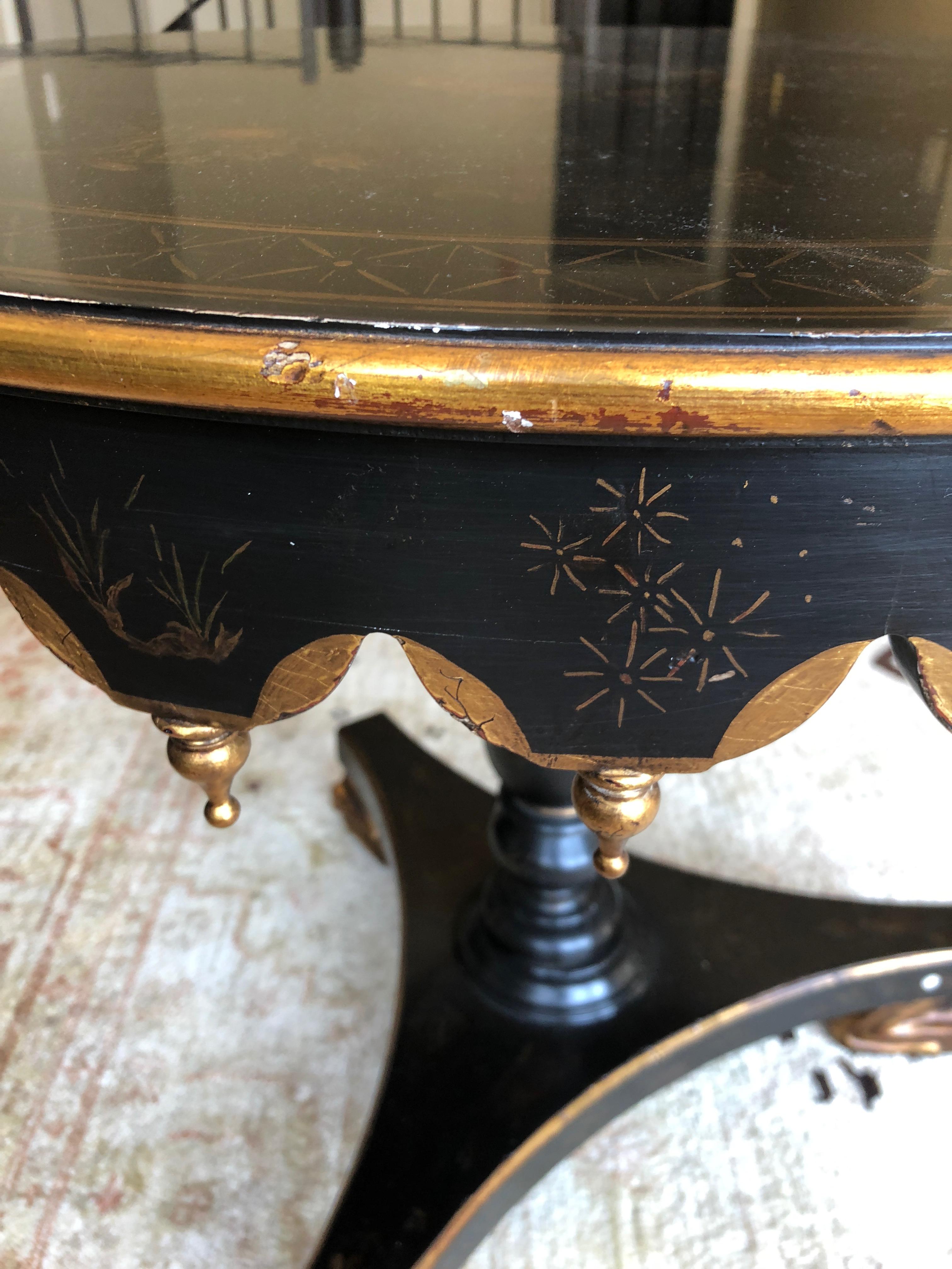 Rich Alfonso Marina Round Side or Centre Hollywood Regency Table 2