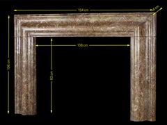 Rich and Vintage Colourful Marble Bolection Fireplace Surround
