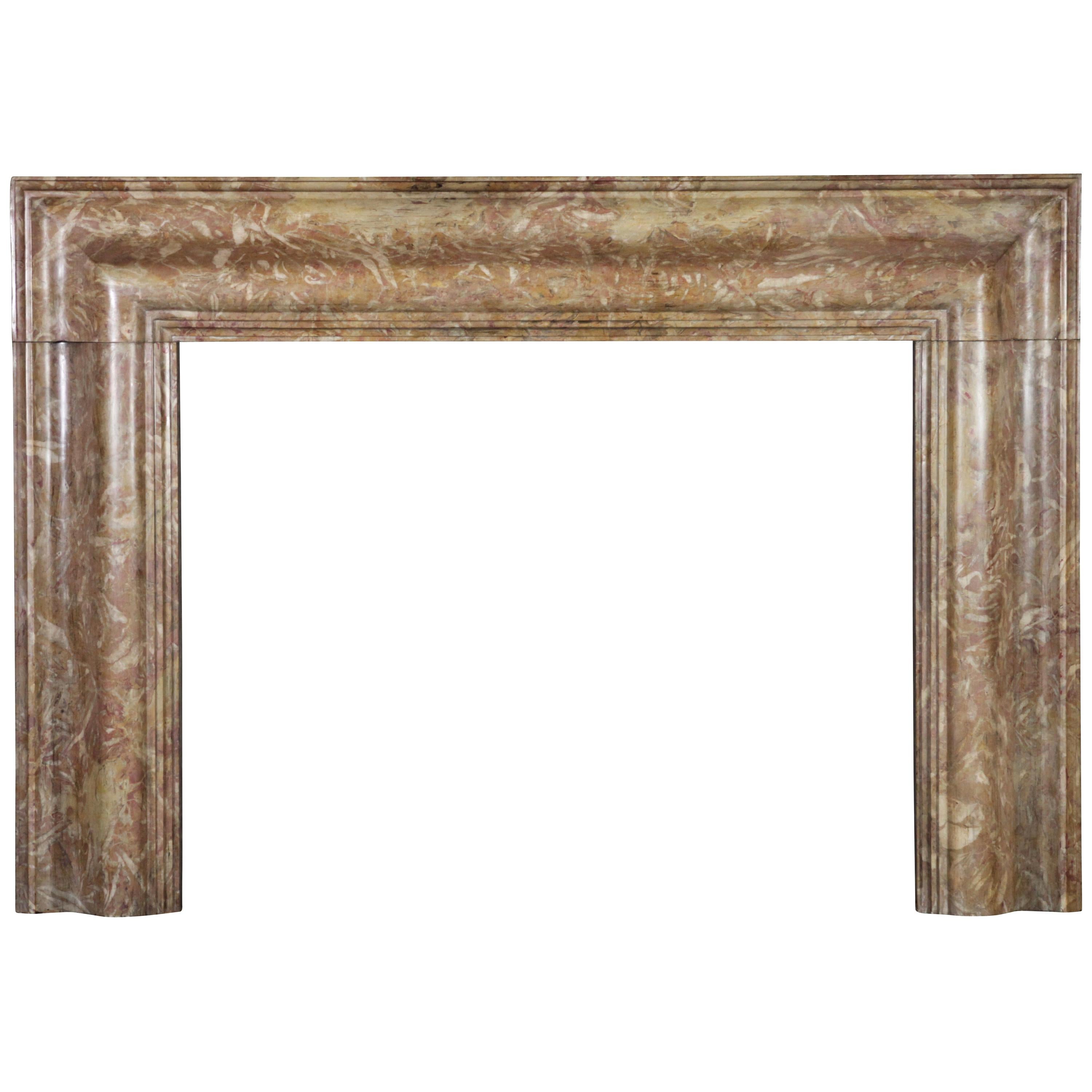 Rich and Vintage Colourful Marble Bolection Fireplace Surround