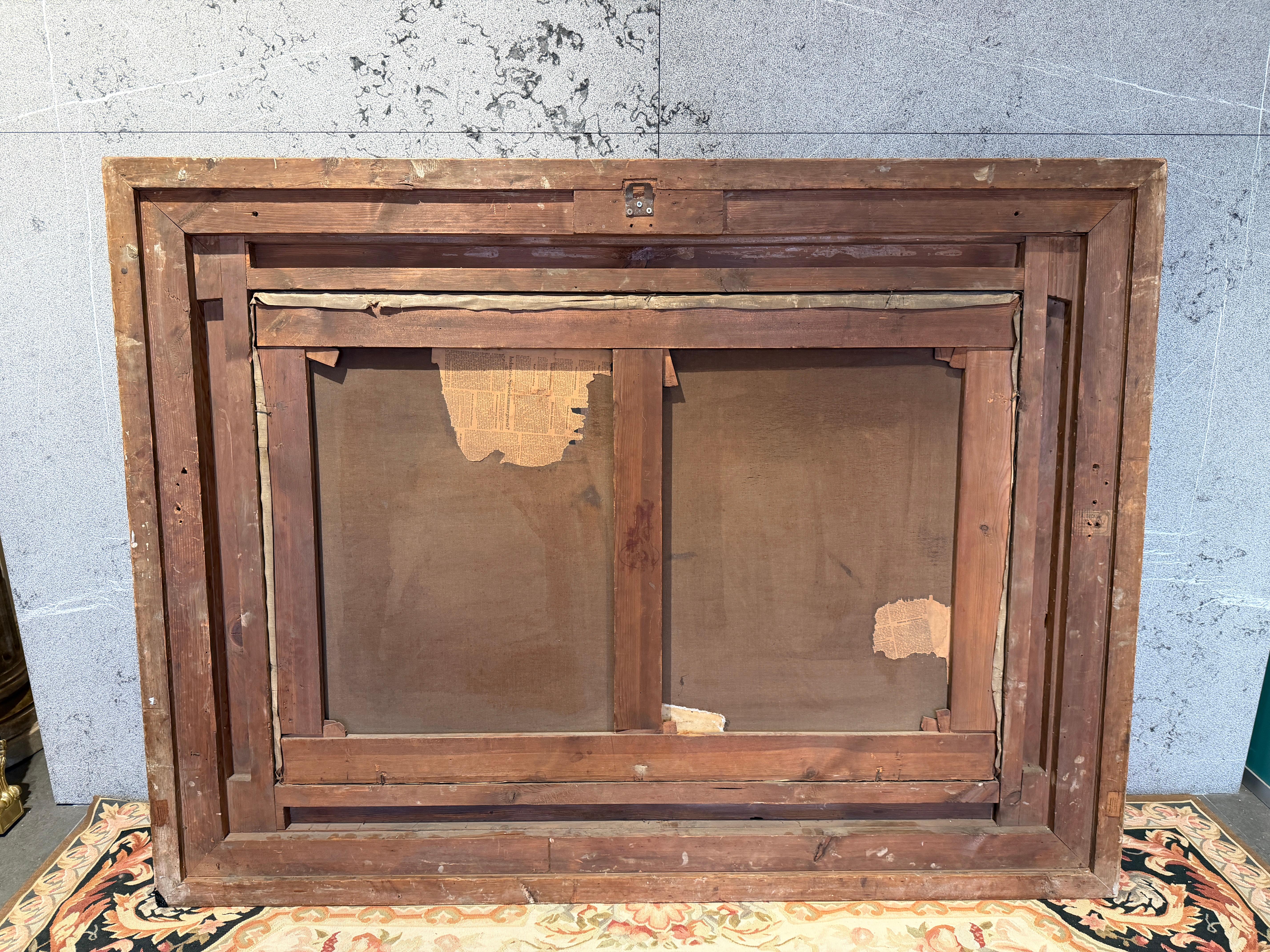 Rich Baroque Still Life with Fruit, Silverware & Drapery (19th Century) im Angebot 3