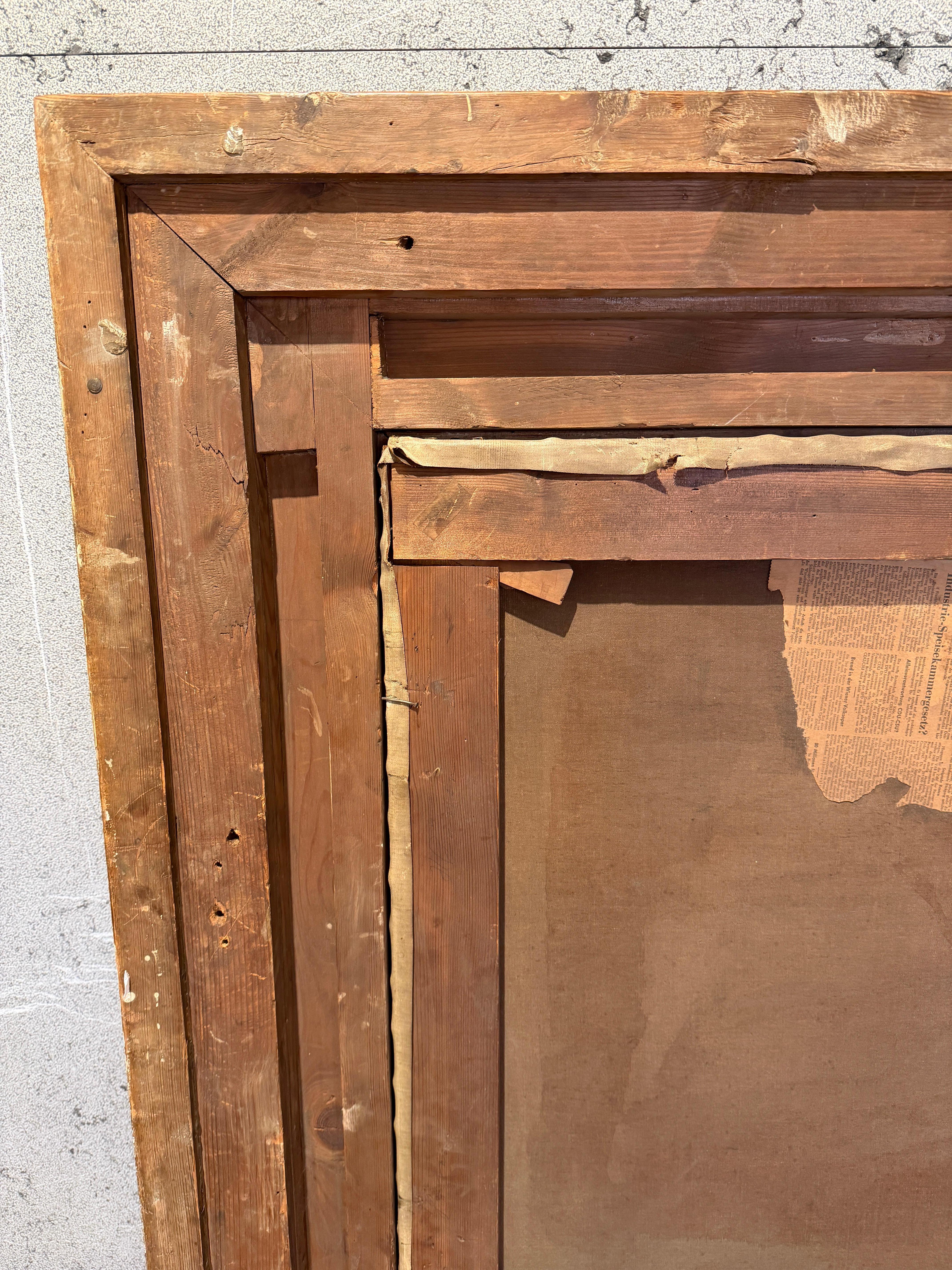 Rich Baroque Still Life with Fruit, Silverware & Drapery (19th Century) im Angebot 4