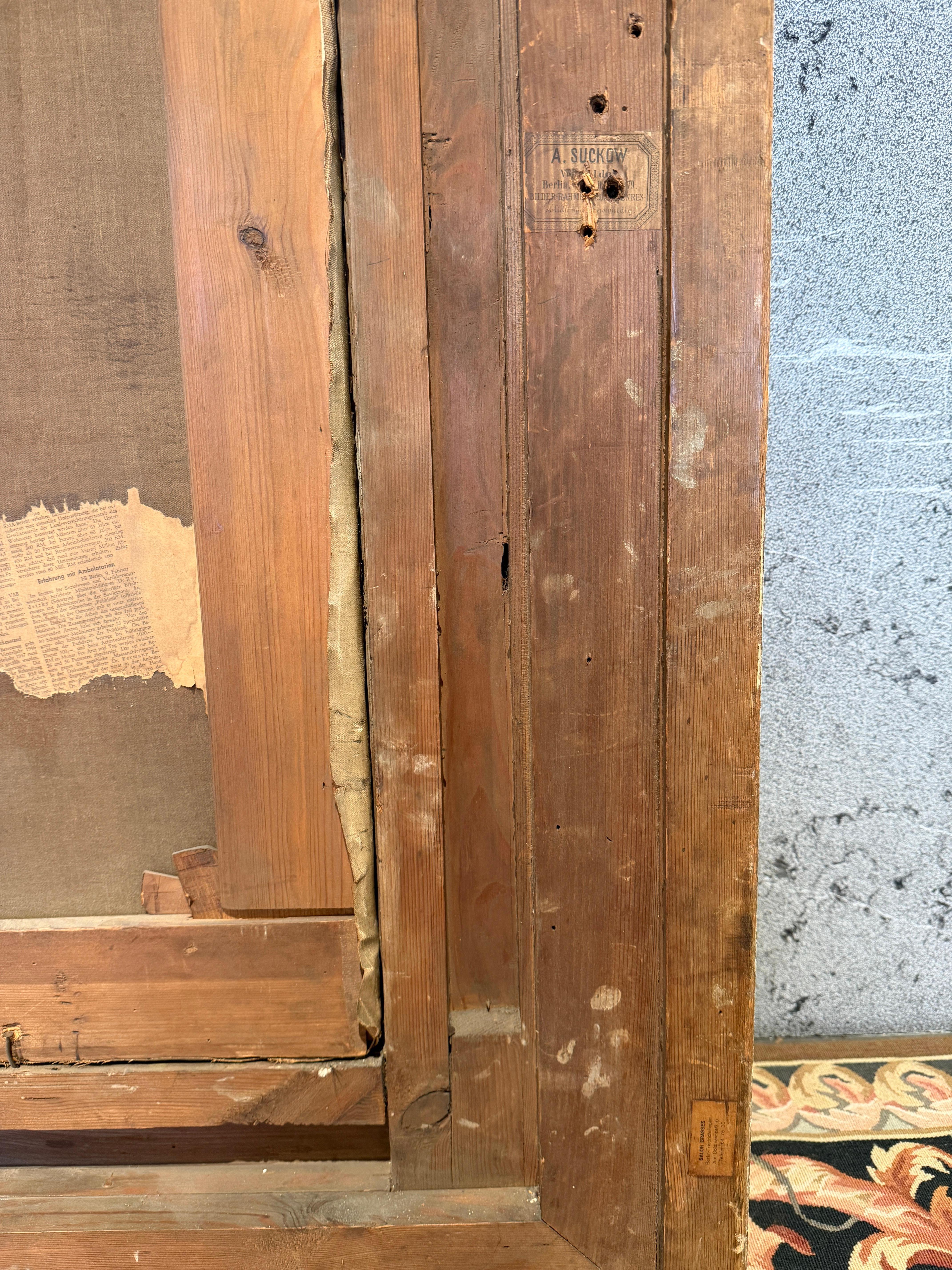 Rich Baroque Still Life with Fruit, Silverware & Drapery (19th Century) im Angebot 5