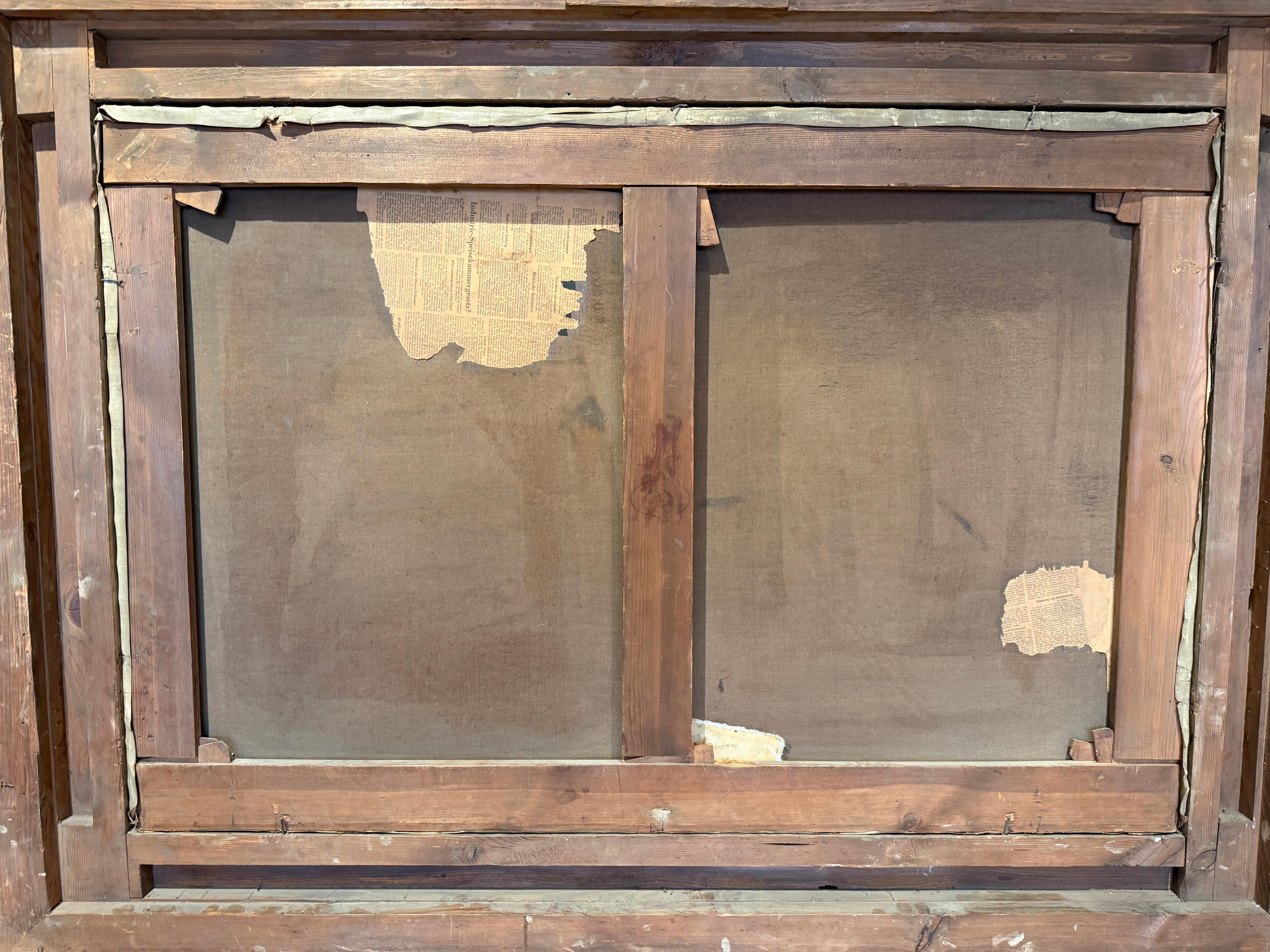 Rich Baroque Still Life with Fruit, Silverware & Drapery (19th Century) im Angebot 2