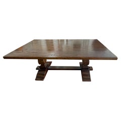 Rich Chestnut Italian Trestle Farm Table