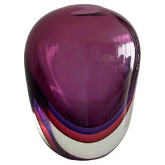 Vase en verre de Murano aux couleurs riches, en stock