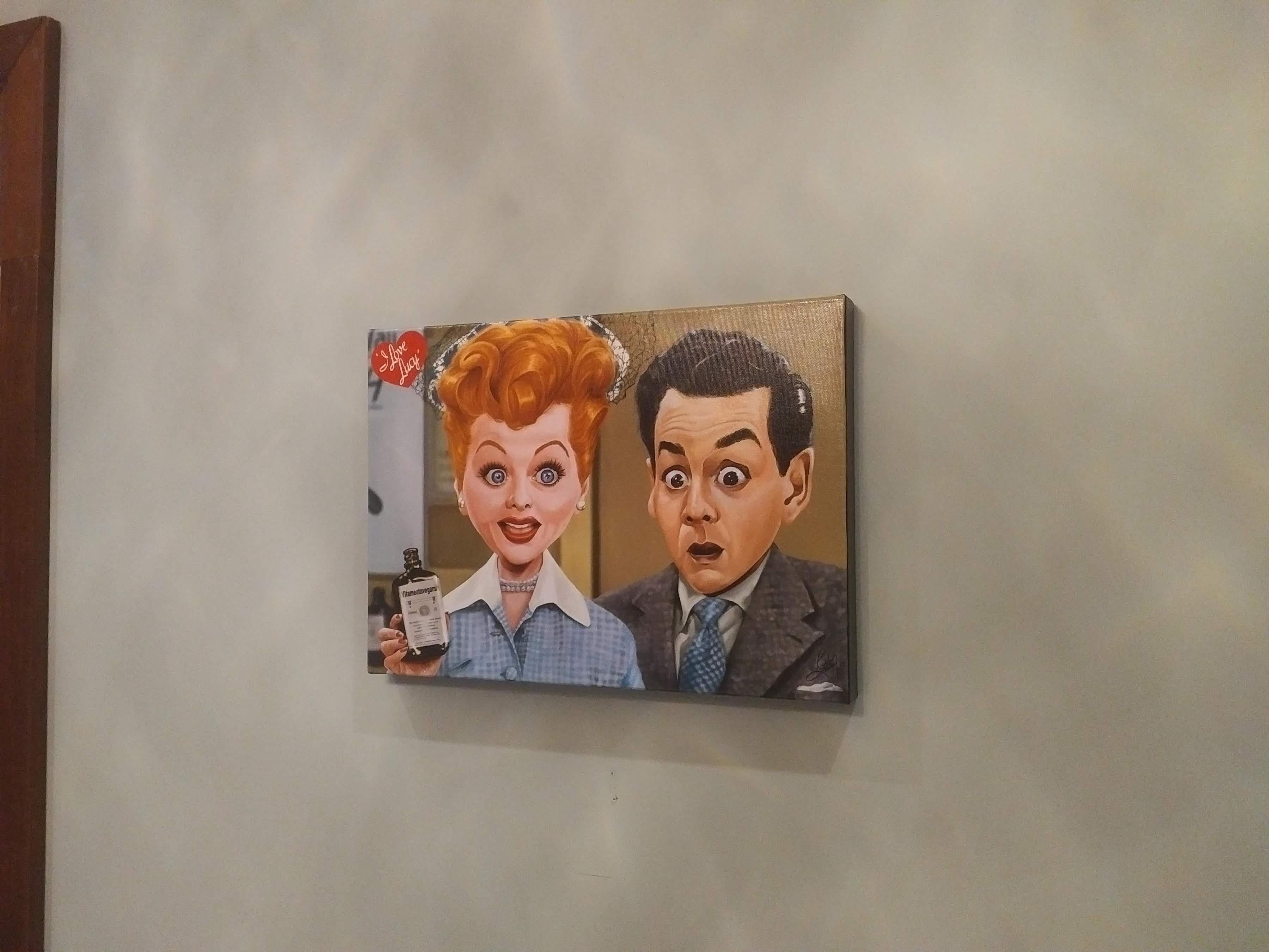 I Love Lucy TM Vitameatavegamin TM Licensed Artwork on Canvas - Contemporary Print by Rich Conley