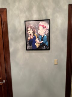 Opera d'arte su tela con licenza dei Rolling Stones