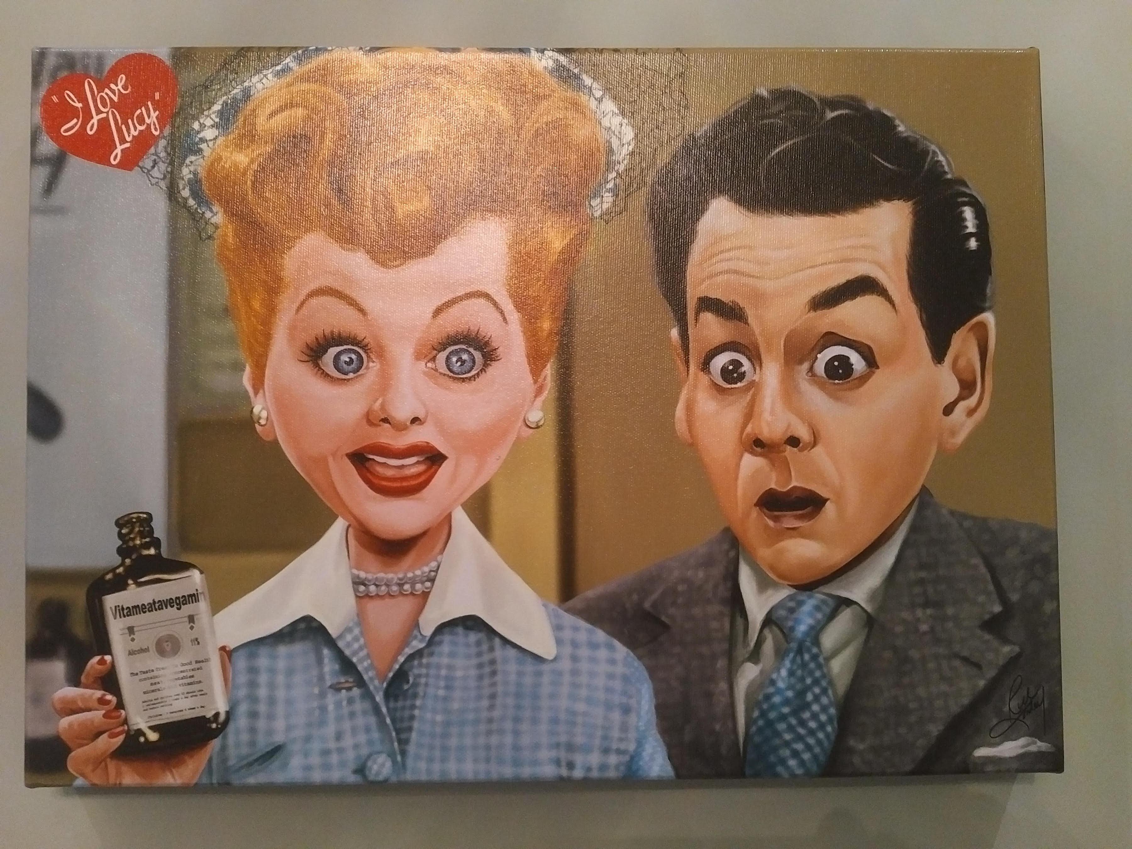 Vitameatavegamin Licensed I Love Lucy Giclee #8/30 - Brown Interior Print by Rich Conley