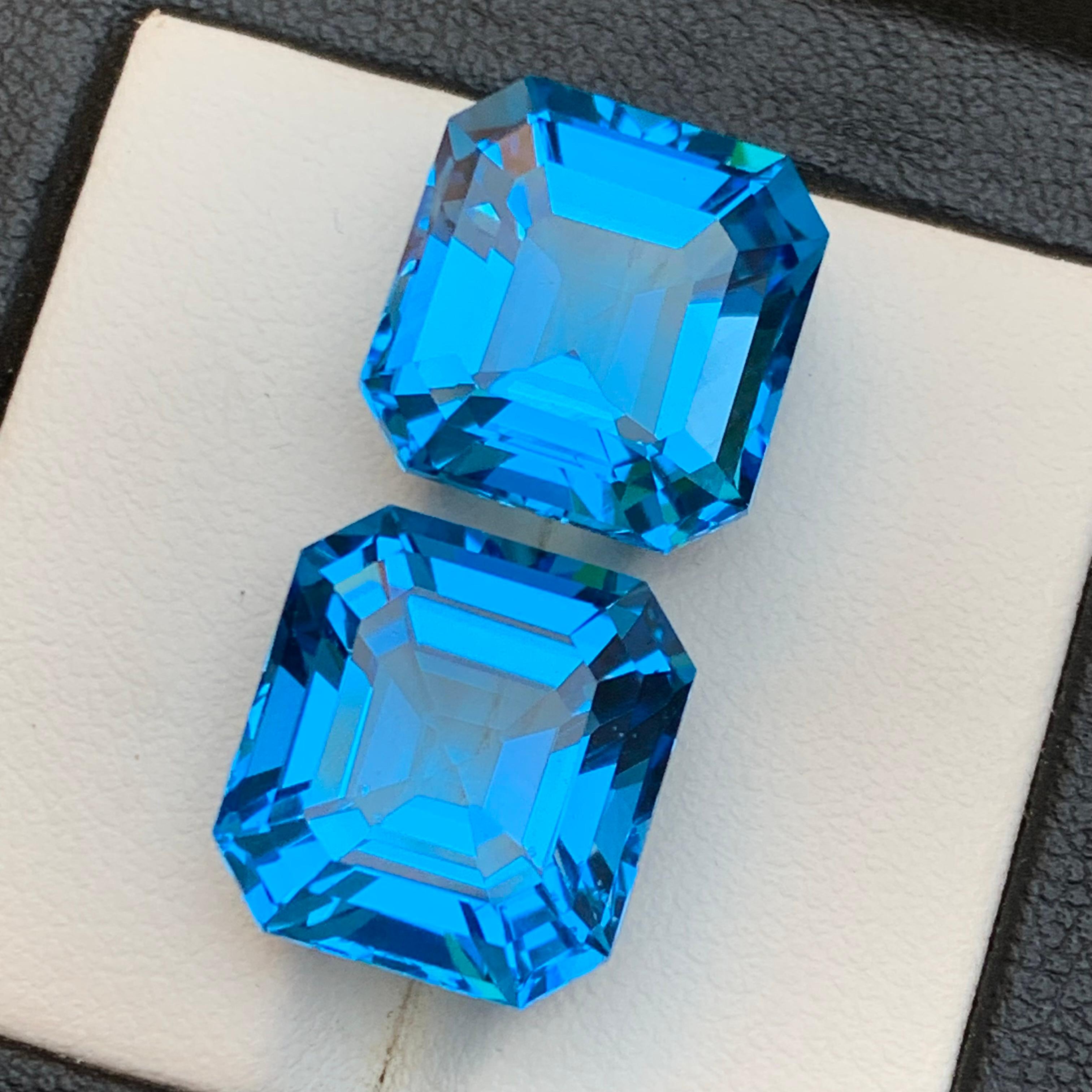 Ricca coppia di gemme sciolte di topazio svizzero blu elettrico per anelli, orecchini, collane, ciondoli, braccialetti o qualsiasi altro gioiello con taglio ad asse!

💎 TIPO DI GEMMA: Topazio
⚖️ PESO: 28,92 Carati
🪚 FORMA E TAGLIO: Taglio