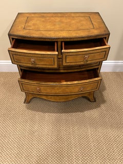 Rich Embossed Leather Clad Small Chest of Drawers by Maitland Smith
