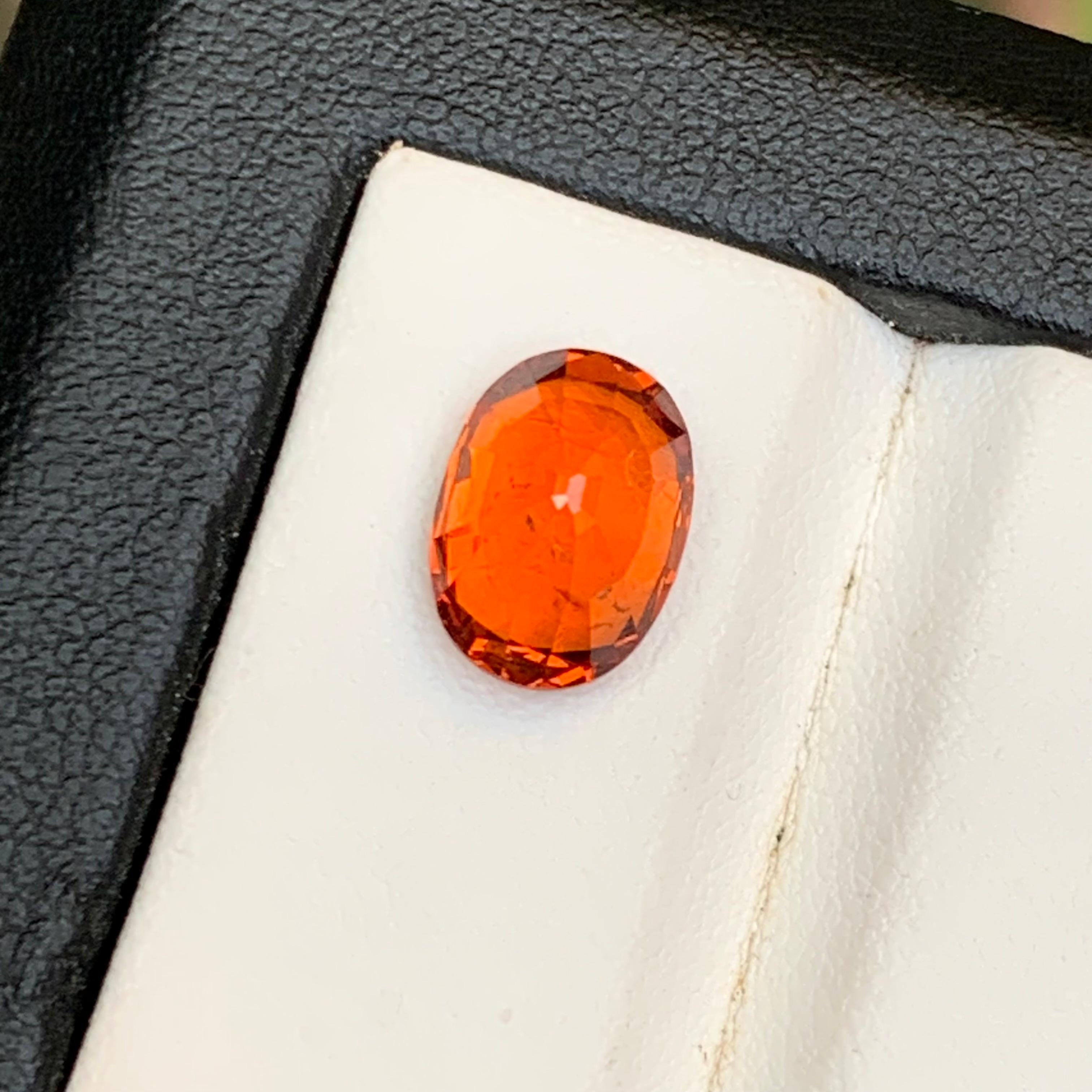 Spessartite/Spessartina/Granato mandarino arancione ricco Fanta 4,38 Ct Gemma sciolta In condizioni Nuovo in vendita a Peshawar, PK