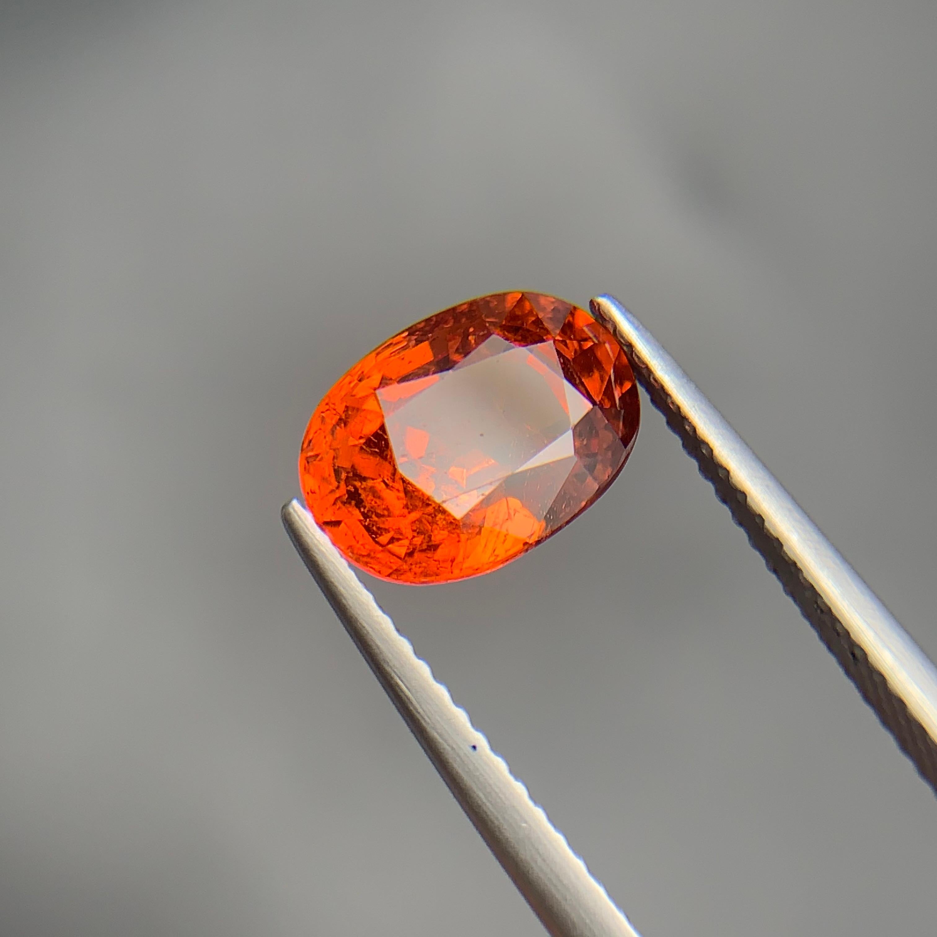 da uomo o donna Spessartite/Spessartina/Granato mandarino arancione ricco Fanta 4,38 Ct Gemma sciolta in vendita