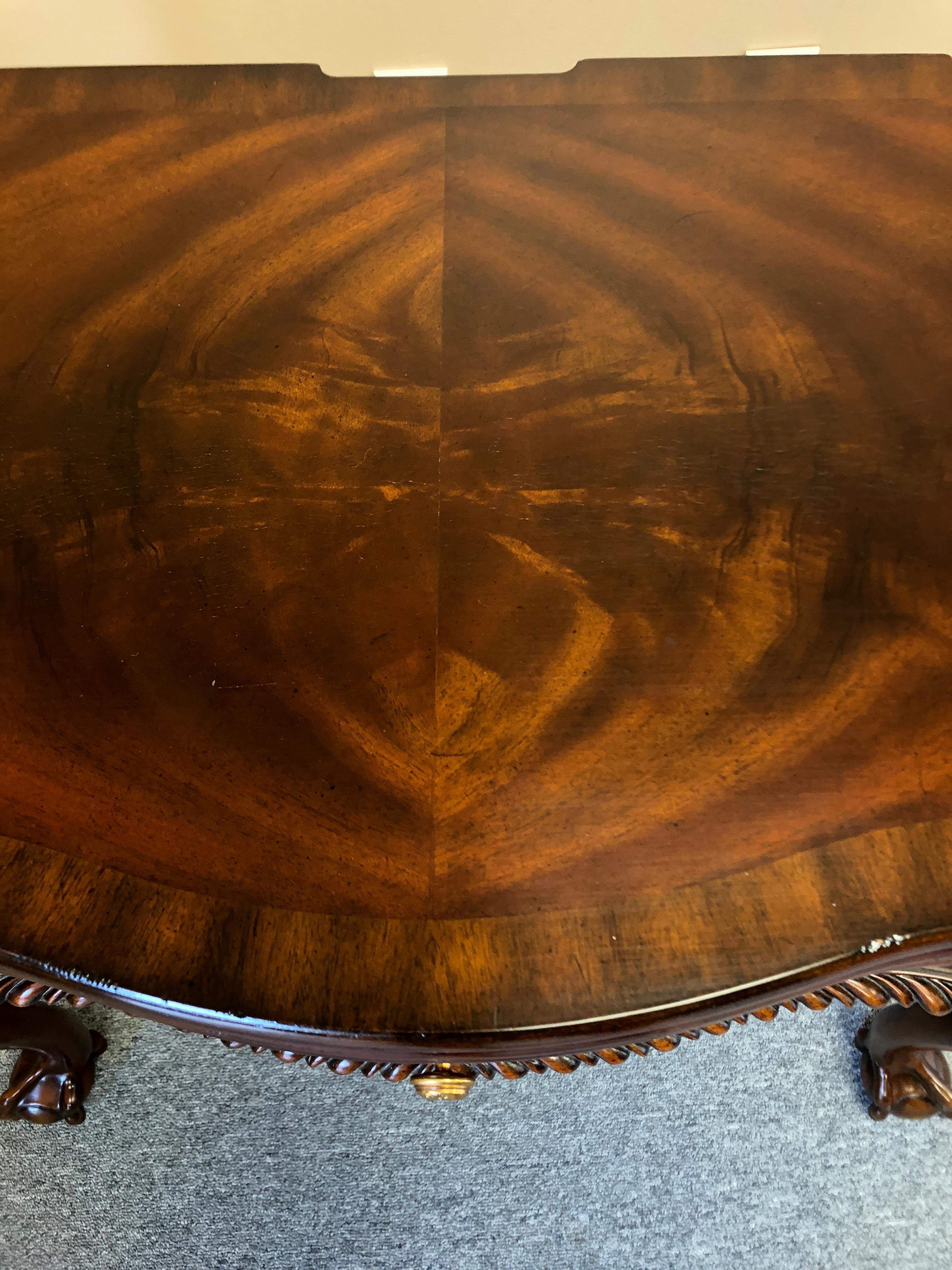 Rich Flame Mahogany and Leather Maitland-Smith Amazingly Versatile Game Table 5