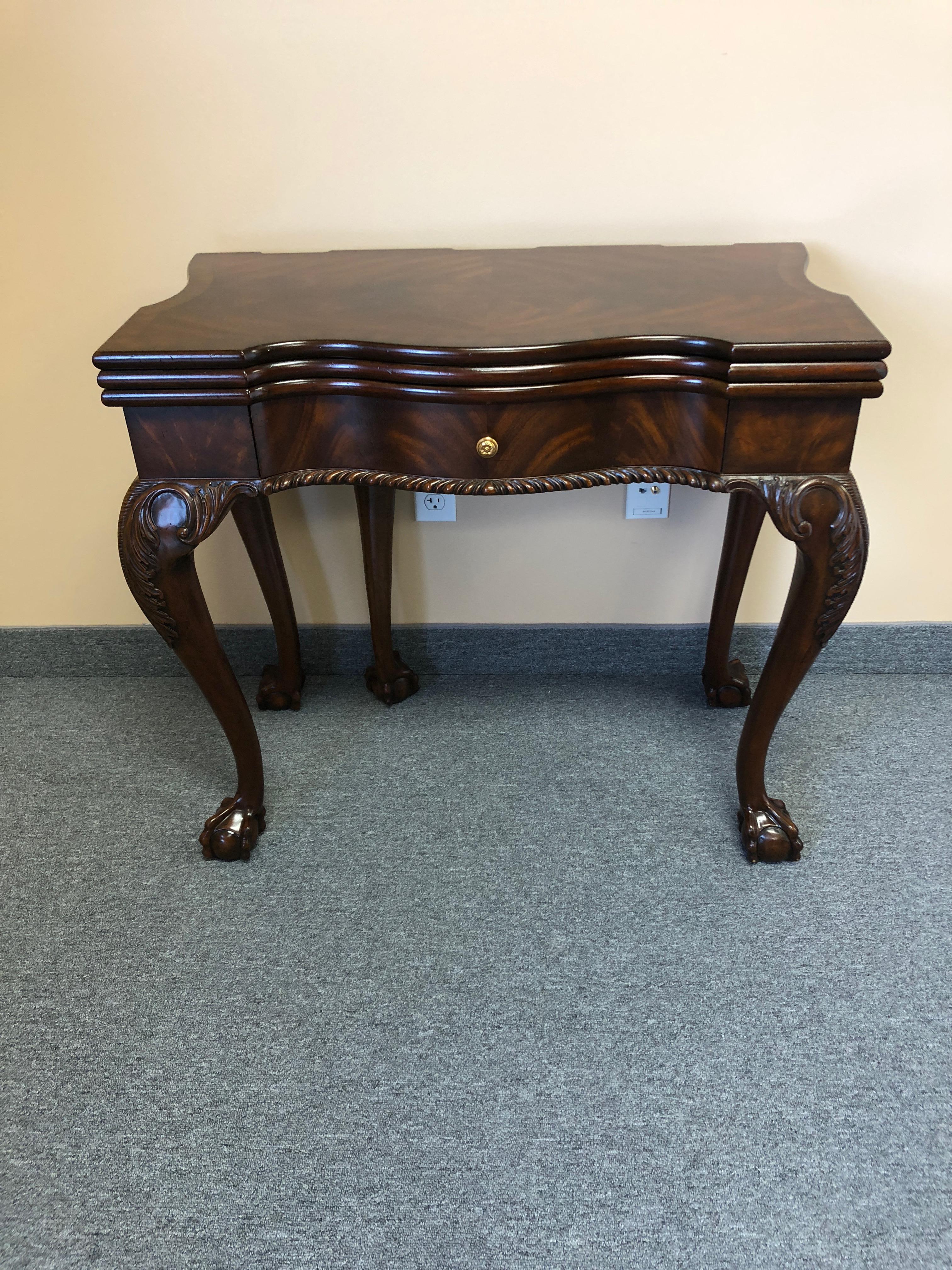Rich Flame Mahogany and Leather Maitland-Smith Amazingly Versatile Game Table 7