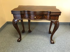 Rich Flame Mahogany and Leather Maitland-Smith Amazingly Versatile Game Table