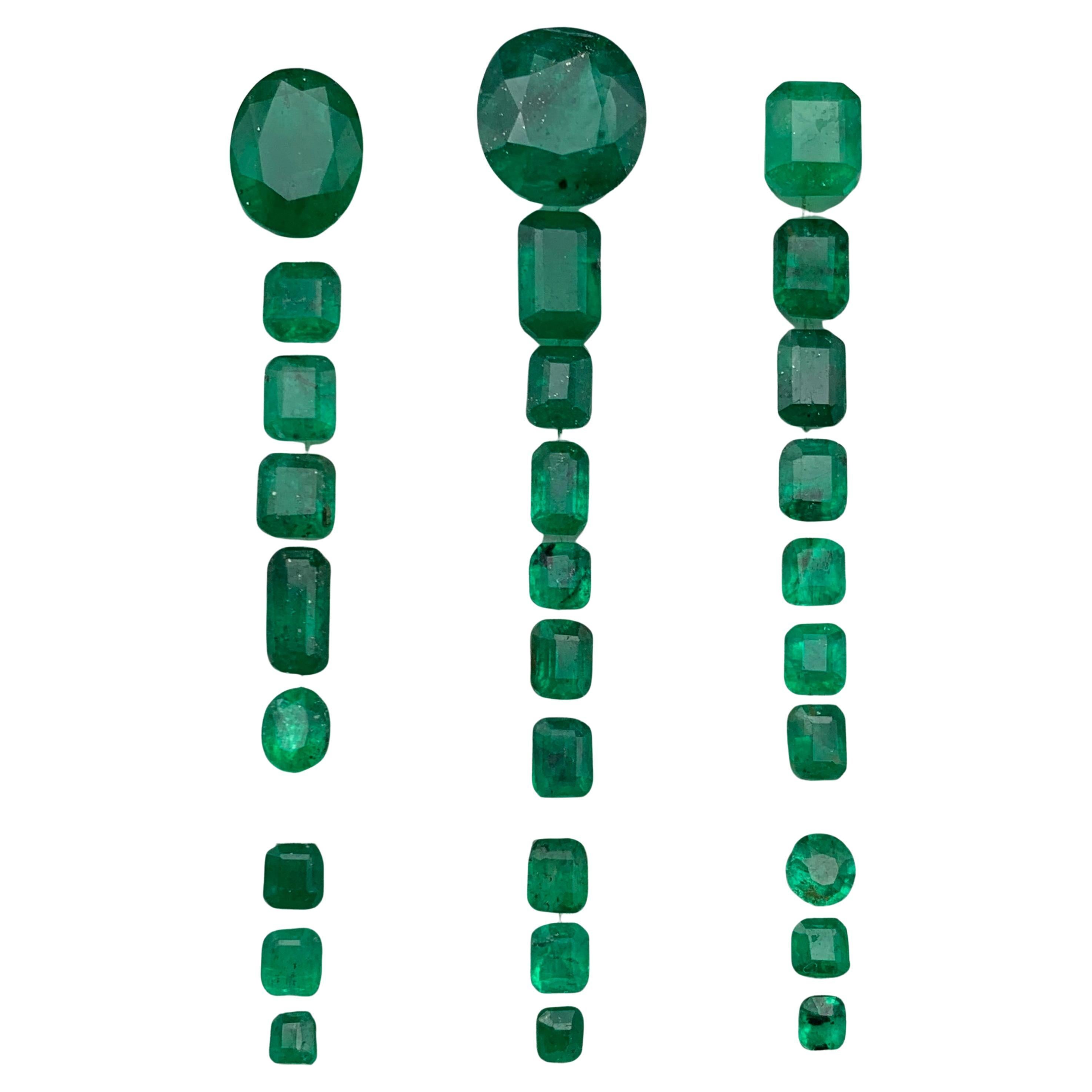 Rich Green Emerald 18.67 Ct Natural Loose Gemstones Jewelry Size Lot from Swat