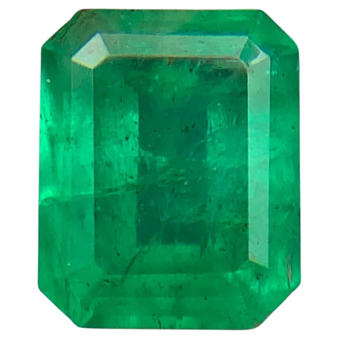 Rich Green Emerald Natural Loose Gemstone 1.84 Ct Emerald Cut-for Ring Jewelry