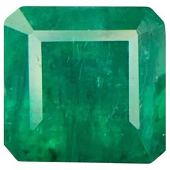 Esmeralda colombiana natural verde intenso Gema suelta 1,20 ct Octágono