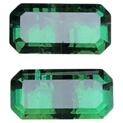 Satter Grüner Turmalin Ohrringe Lose Edelsteine 7,20 Ct-Emerald Cut Jewell